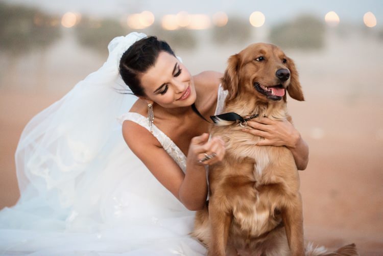 Bride V Neck Bridal Gown Lace Veil Accessory Earrings Dog Black Ribbon Geometric Desert Dubai Wedding Ideas http://weddingphotographerdubai.me/