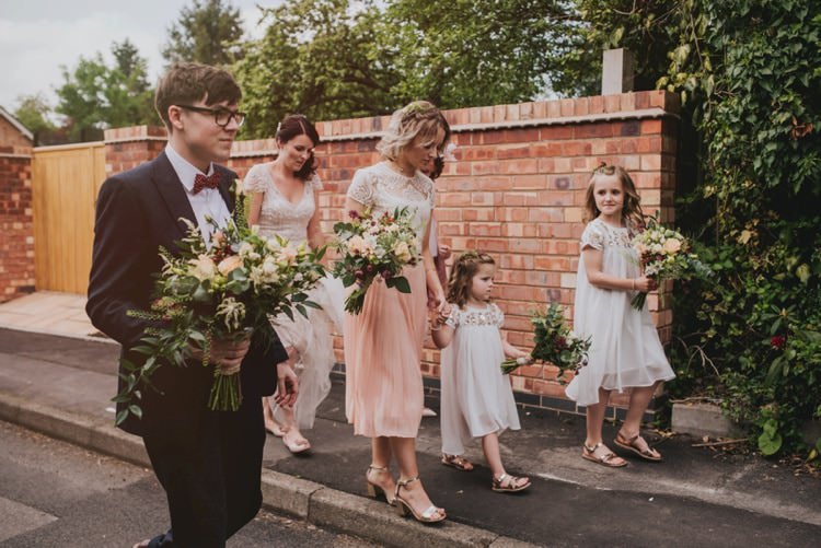 Bridesmaids Flower Girls Whimsical Bright Village Hall Wedding http://www.beckyryanphotography.co.uk/