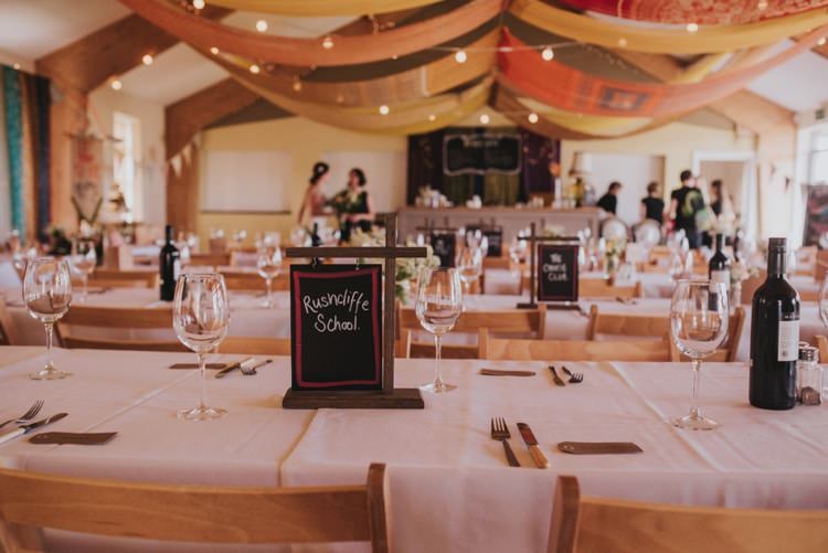 Table Names Chalk Black Boards Whimsical Bright Village Hall Wedding http://www.beckyryanphotography.co.uk/