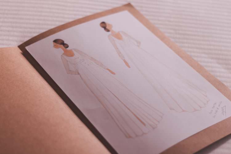 Bridal Gown Design Three Piece Dress Bride Lace Modern Roof Terrace Dusk Wedding Madrid http://www.lorenasanjose.com/