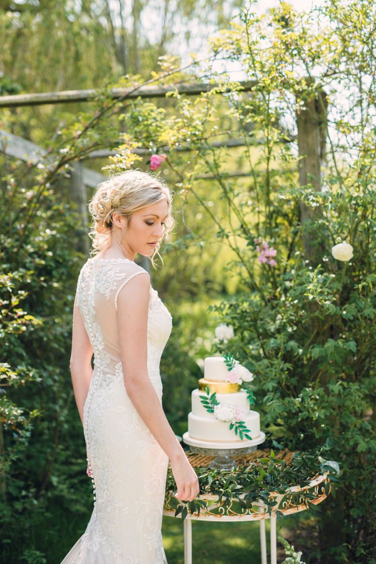 Sheer Lace Embellished Gown Dress Bride Bridal Boho Blossom Summer Wedding Ideas http://www.catlaneweddings.com/