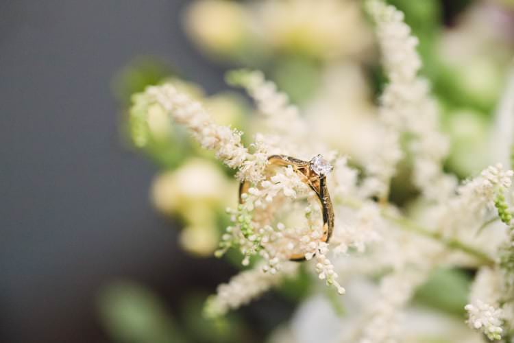 Gold Diamond Engagement Ring Boho Blossom Summer Wedding Ideas http://www.catlaneweddings.com/