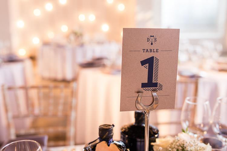 Table Number Stationery Kraft Brown Paper Urban London Stylish Navy White Wedding http://karibellamy.com/