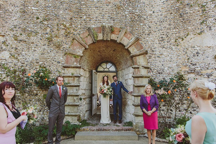 Lewes Castle Ruins Ceremony Whimsical Outdoor Floral Wedding http://www.lukehayden.co.uk/