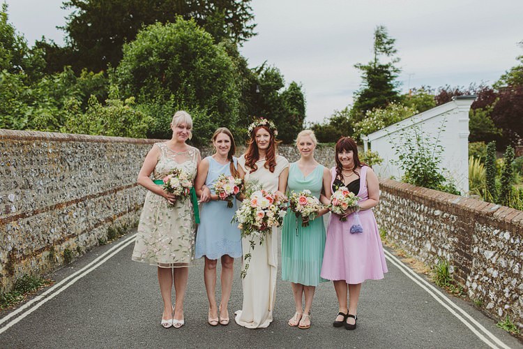 Mismatched Bridesmaid Dresses Whimsical Outdoor Floral Wedding http://www.lukehayden.co.uk/