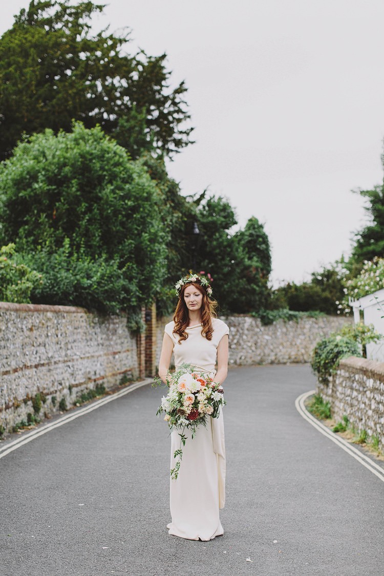 Sabina Motasem Bride Bridal Dress Gown Silk Elegant Vintage Whimsical Outdoor Floral Wedding http://www.lukehayden.co.uk/