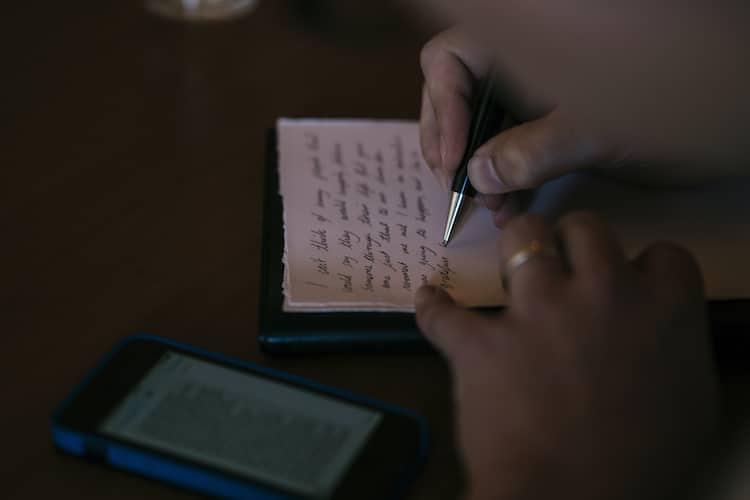 Handwritten Vows Stationery Paper Pen Wedding Band Glacier Lagoon Iceland Anniversary Shoot http://marcsmithphotography.com/