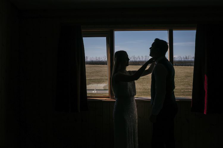 Bride Groom Window Preparations Glacier Lagoon Iceland Anniversary Shoot http://marcsmithphotography.com/