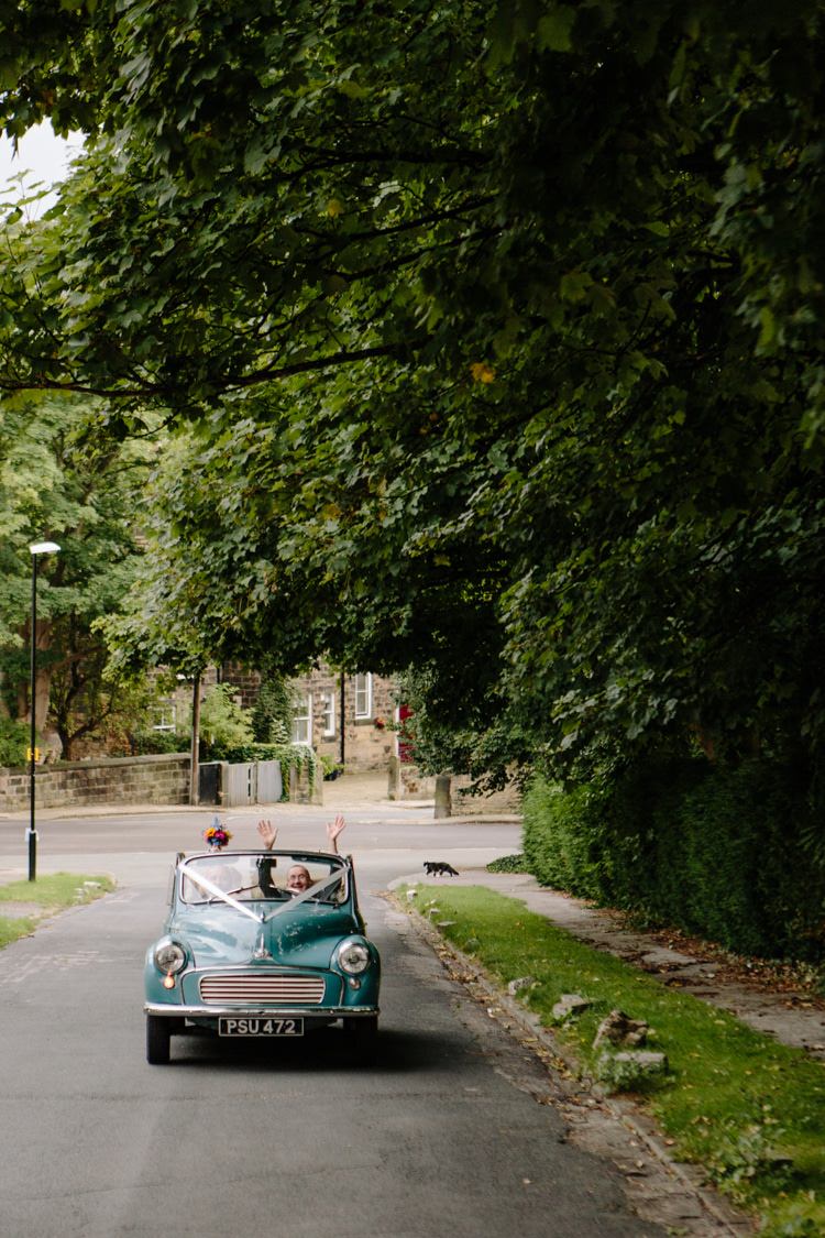 Moris Minor Car Transport Informal Vintage Personal Wedding http://www.marknewtonweddings.co.uk/