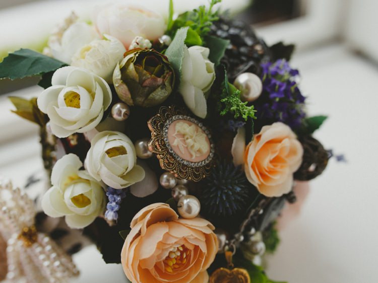 Bouquet Flowers Bride Bridal Brooches Creative Relaxed Child Friendly Wedding http://www.brookrosephotography.co.uk/