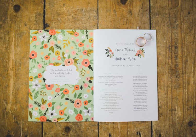 Floral Stationery Invitations Colourful Home Made Spring Country Wedding http://www.racheljoycephotography.co.uk/