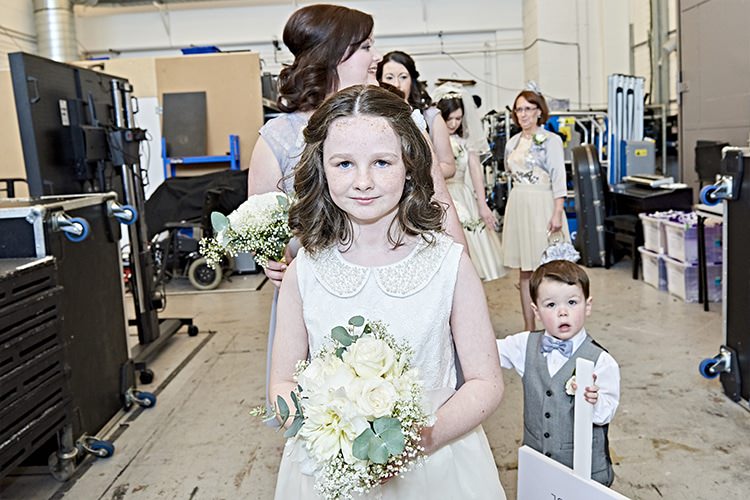 Peter Pan Collar Flower Girl Bridesmaid Dress Modern Mint Gold Grey City Wedding http://www.studiocano.co.uk/