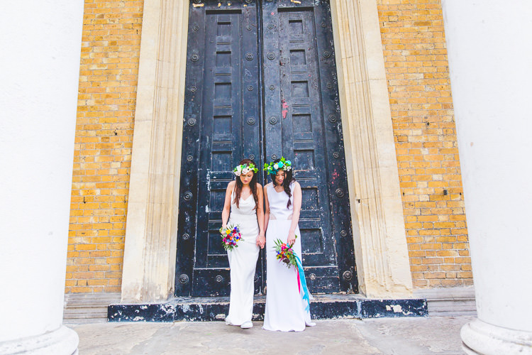 La Poesie Dresses Gowns Bride Bridal Colourful Alternative Same Sex Wedding Ideas http://www.els-photography.com/