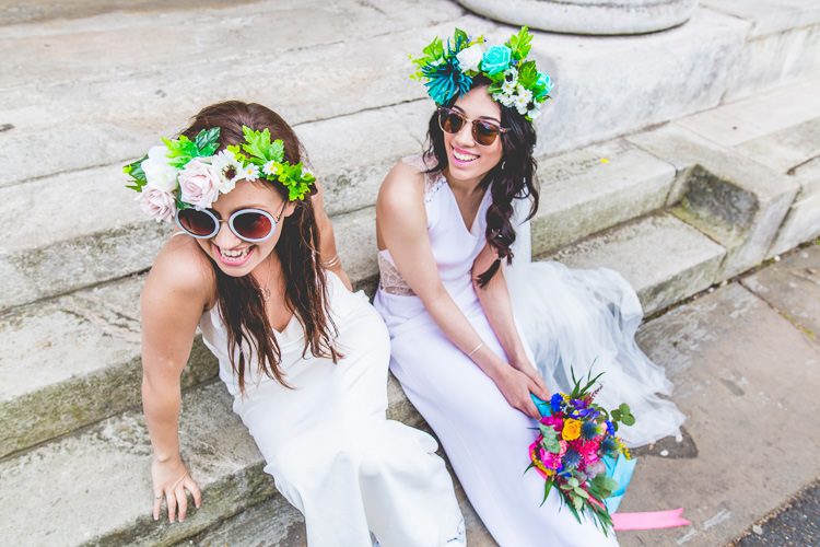 Colourful Alternative Same Sex Wedding Ideas http://www.els-photography.com/
