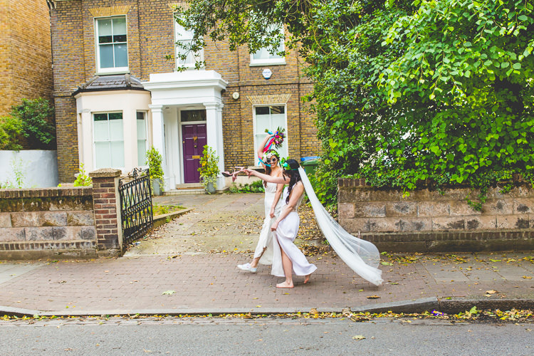 Colourful Alternative Same Sex Wedding Ideas http://www.els-photography.com/