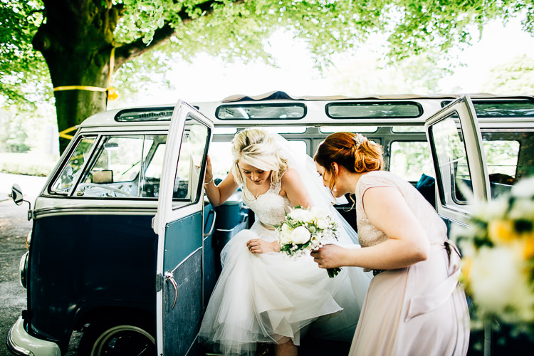 VW Camper Van Dreamy Stylish Barn Wedding http://www.faircloughphotography.co.uk/ 