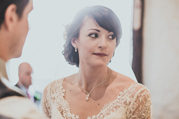Fringe Hair Bride Bridal Make Up Pretty DIY Farm Wedding http://www.johnelphinstonestirling.com/