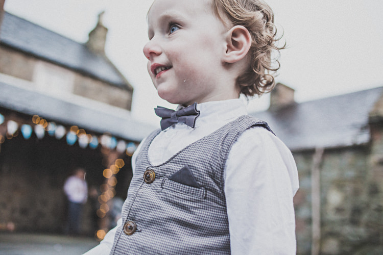 Page Boy Waistcoat Bow Tie Pretty DIY Farm Wedding http://www.johnelphinstonestirling.com/
