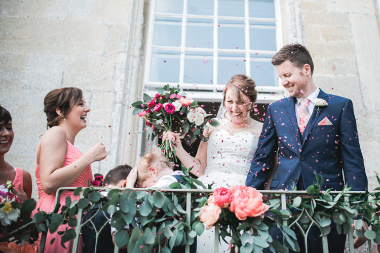 Confetti Throw Romantic Coral Summer Wedding http://www.ljm-photography.co.uk/
