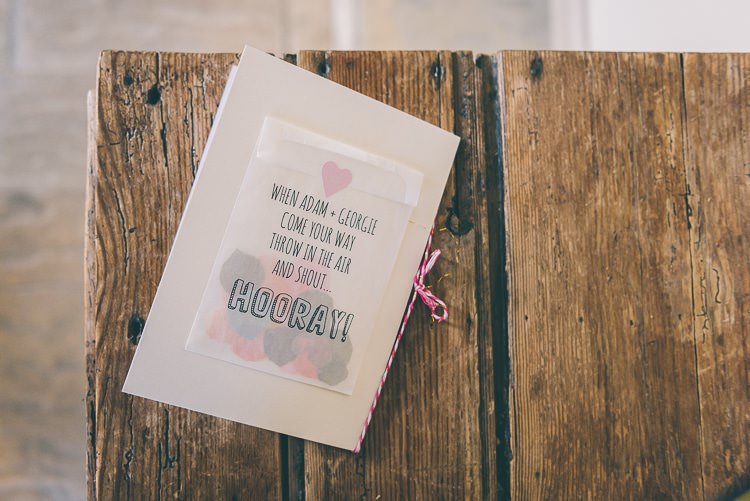 Confetti Envelope Stationery Order Service Quirky Eclectic Colour Pop Barn Wedding http://www.robtarren.co.uk/