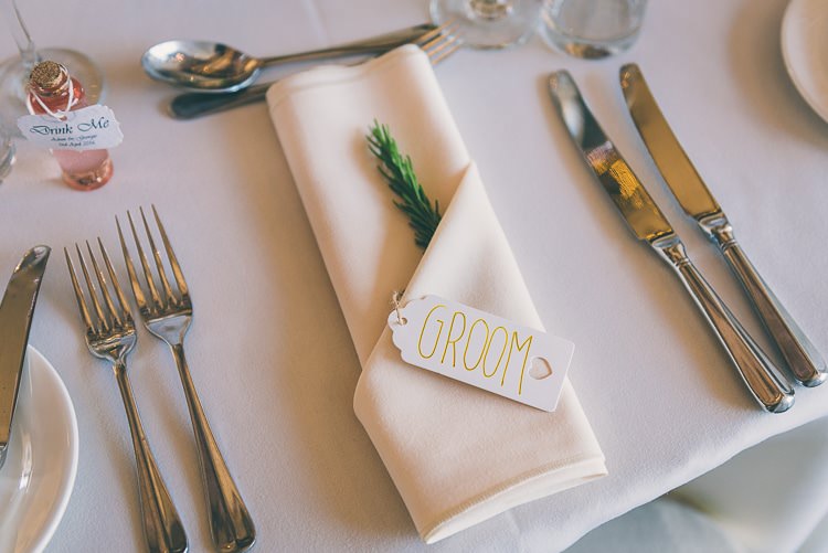 Rosemary Place Name Luggage Tag Setting Eclectic Colour Pop Barn Wedding http://www.robtarren.co.uk/