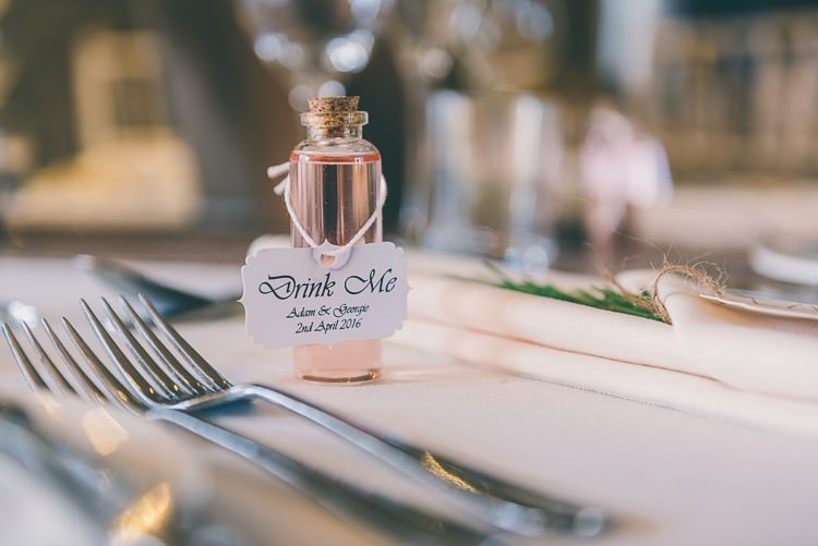 Drink Favours Botttles Mini Eclectic Colour Pop Barn Wedding http://www.robtarren.co.uk/