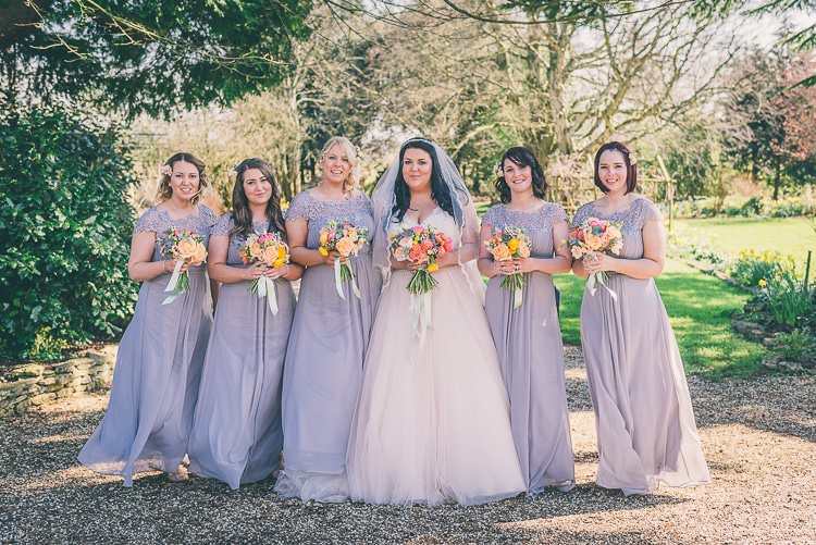 Long Lilac Grey Bridesmaid Dresses Eclectic Colour Pop Barn Wedding http://www.robtarren.co.uk/
