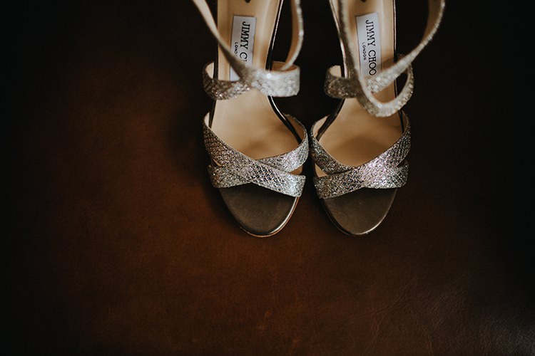 Jimmy Choo Heels Shoes Gold Bride Bridal Magical Spring Barn Wedding http://www.ireneyapweddings.com/