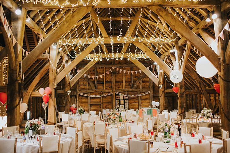 Fairy Lights Balloons Decor Magical Spring Barn Wedding http://www.ireneyapweddings.com/