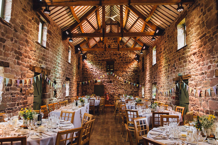 Bunting Vintage Sports Rustic Yellow Barn Wedding http://www.redonblonde.com/