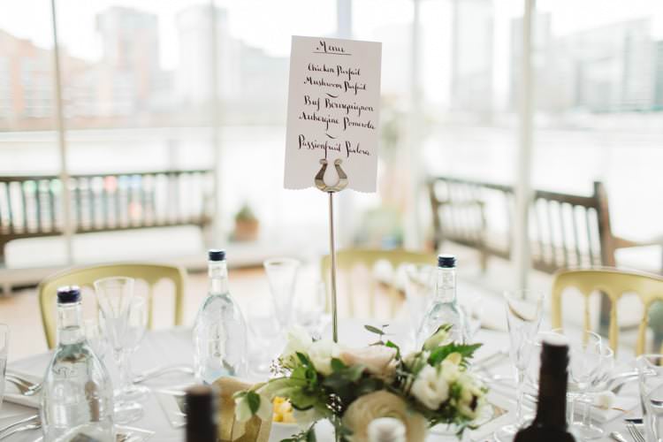 Calligraphy Stationery Menu Chic City White Gold Wedding http://www.francessales.co.uk/