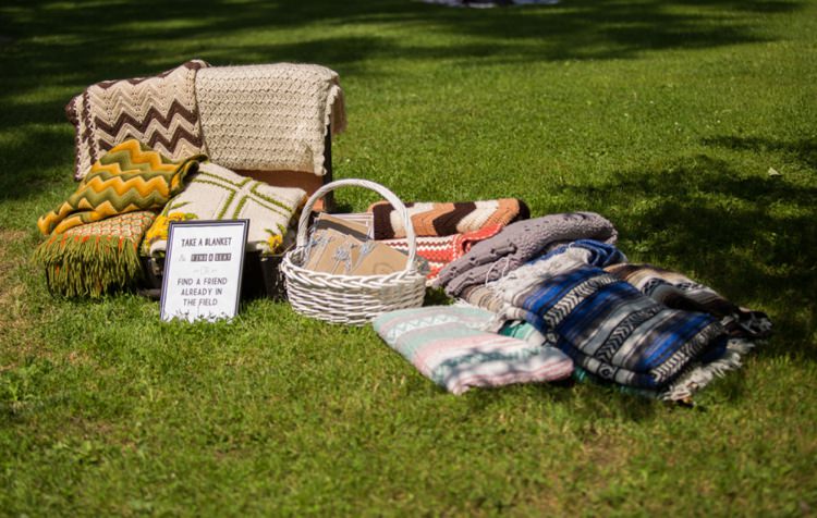 Blanket Basket Sign Ceremony Idea Artistic Whimsical Woodland Wedding http://www.adlivcollective.com/