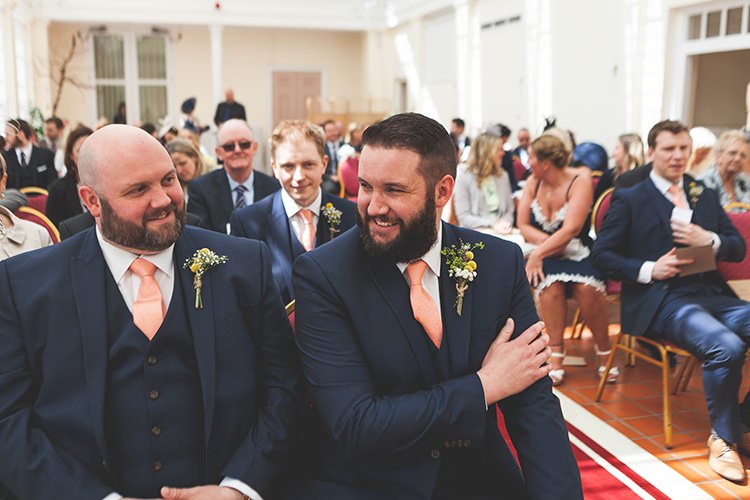 Navy Yellow Sunflowers Brewery Wedding http://www.jemmakingphotography.co.uk/