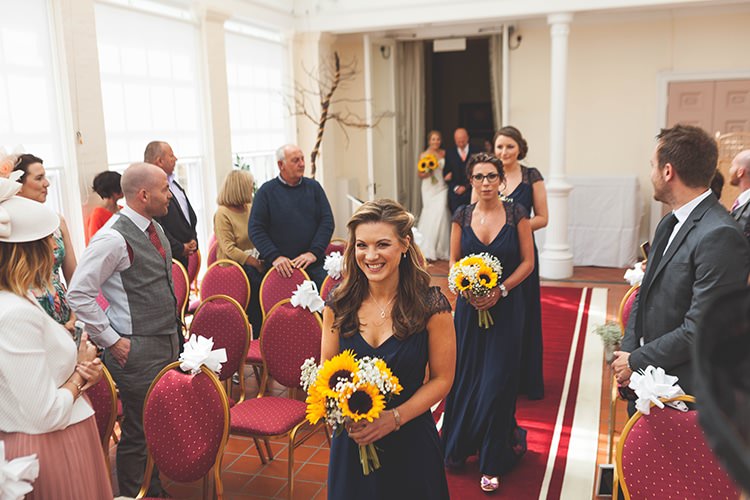 Navy Yellow Sunflowers Brewery Wedding http://www.jemmakingphotography.co.uk/