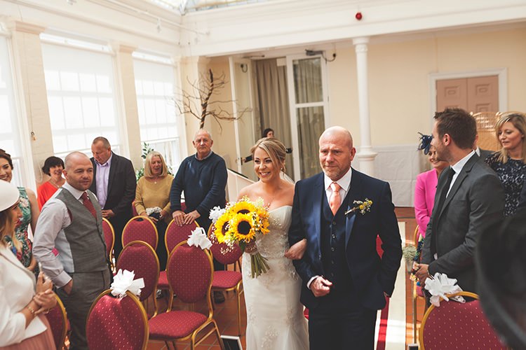 Navy Yellow Sunflowers Brewery Wedding http://www.jemmakingphotography.co.uk/