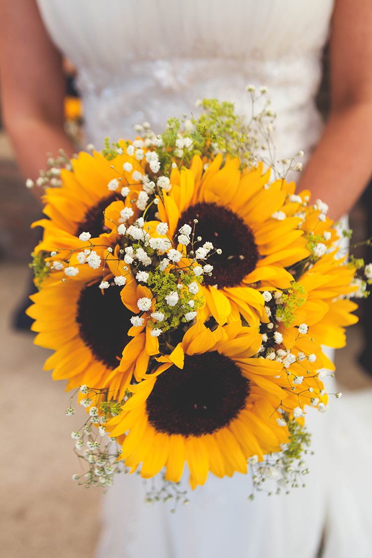 Bouquet Flowers Bride Bridal Navy Yellow Sunflowers Brewery Wedding http://www.jemmakingphotography.co.uk/