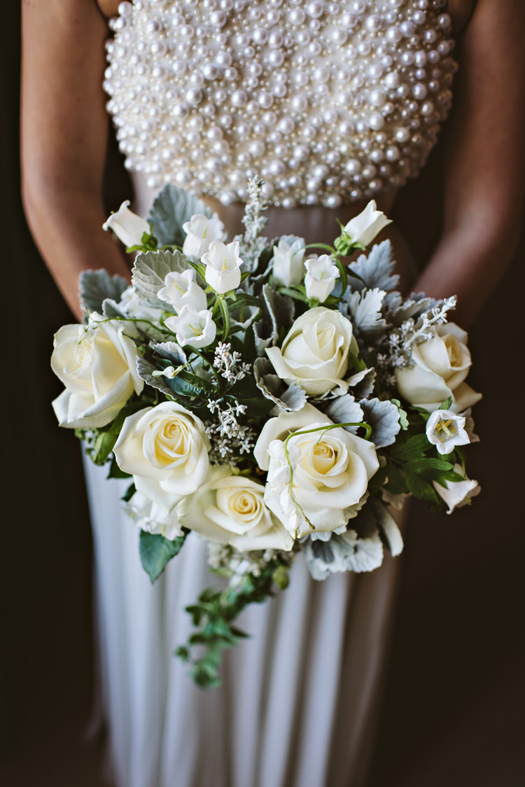 Bell Flower Averanche Roses Dicentra Silver Foliage Senecio Bouquet Bride Bridal Beautiful Spring Blossom Country Wedding Ideas http://karenflowerphotography.com/