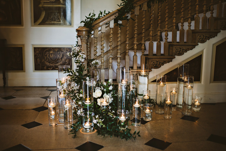 Candles Flowers White Decor Beautiful Spring Blossom Country Wedding Ideas http://karenflowerphotography.com/