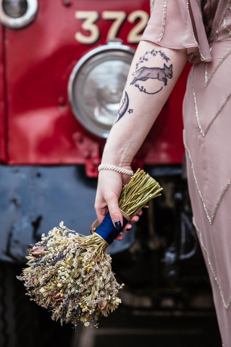 Dried Flowers Bouquet Bride Bridal Quirky Intimate Laid Back Wedding http://www.cassandralane.co.uk/
