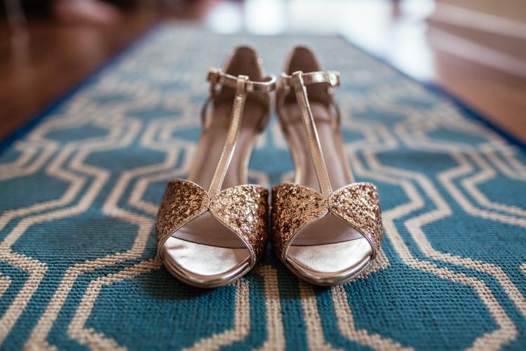 Gold Glitter Heels Shoes Bride Bridal Quirky Intimate Laid Back Wedding http://www.cassandralane.co.uk/