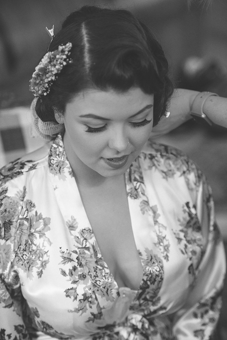 Vintage Hair Make Up Bride Bridal Quirky Rustic Natural Winter Wedding http://www.rebeccadouglas.co.uk/