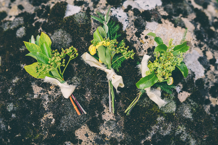 Buttonholes Foliage Greenery Ethereal Coral Countryside Wedding Ideas http://www.robtarren.co.uk/