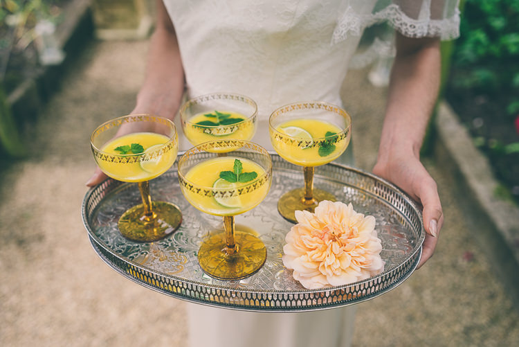 Cocktails Drinks Yellow Ethereal Coral Countryside Wedding Ideas http://www.robtarren.co.uk/