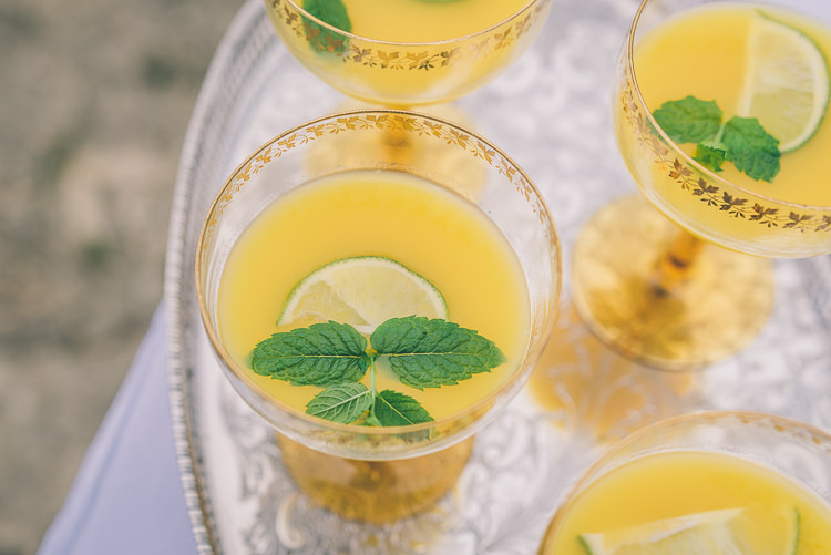 Cocktails Drinks Yellow Ethereal Coral Countryside Wedding Ideas http://www.robtarren.co.uk/
