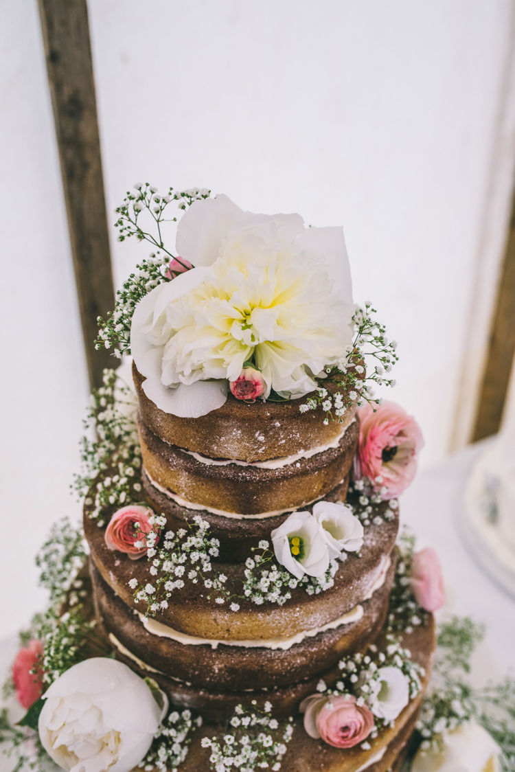 Naked Cake Victoria Sponge Flowers Icing Layer Home Made Country Festival Wedding http://www.jamespowellphotography.co.uk/