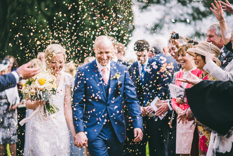 Confetti Throw Bride Groom Petals Home Made Country Festival Wedding http://www.jamespowellphotography.co.uk/