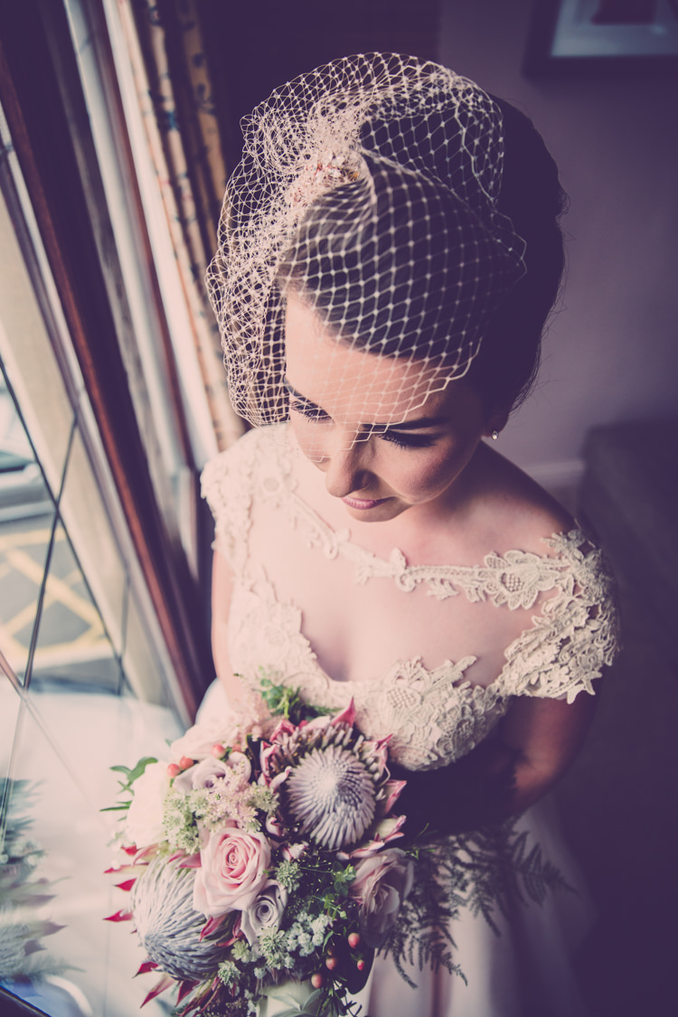 Birdcage Veil Bride Bridal Dress Gown House of Mooshki Alternative Game of Thrones Fete Wedding http://hayleybaxterphotography.com/