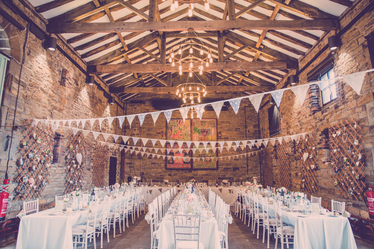 Barn Bunting Long Tables Alternative Game of Thrones Fete Wedding http://hayleybaxterphotography.com/ 