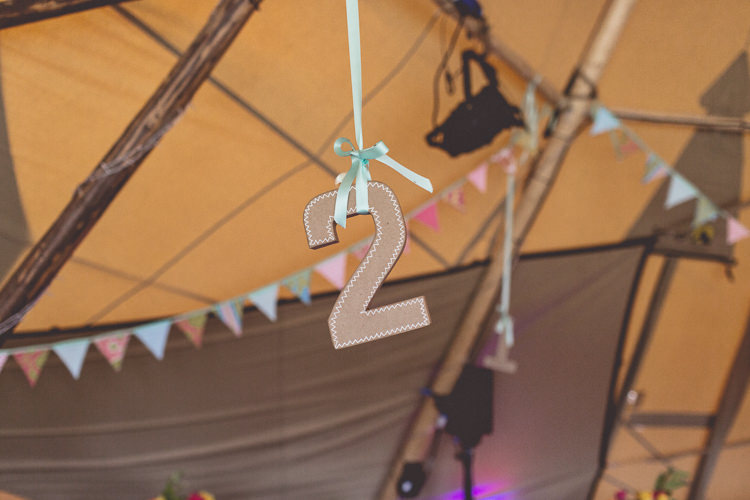 Hanging Table Number DIY Tipi Camping Wedding http://www.wearetheclarkes.com/
