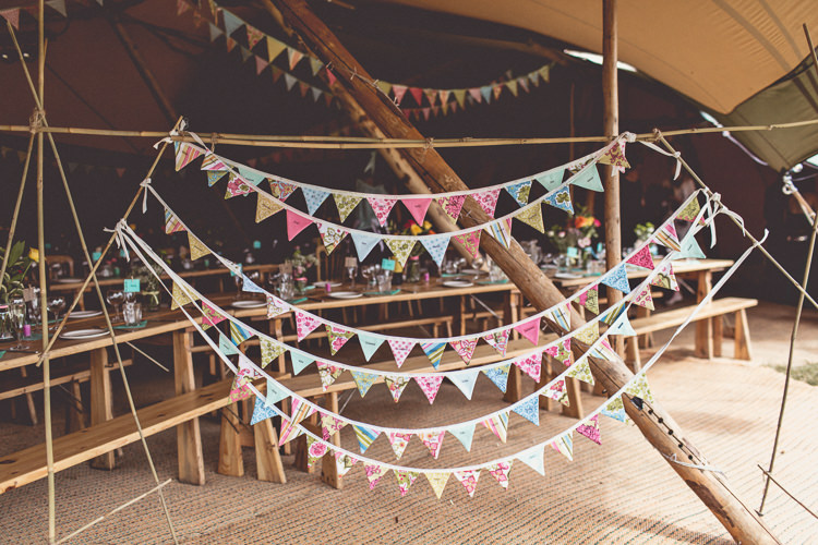 Bunting Seating Plan Table Chart DIY Tipi Camping Wedding http://www.wearetheclarkes.com/